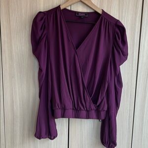 C. Wonder Plum Wrap Blouse
